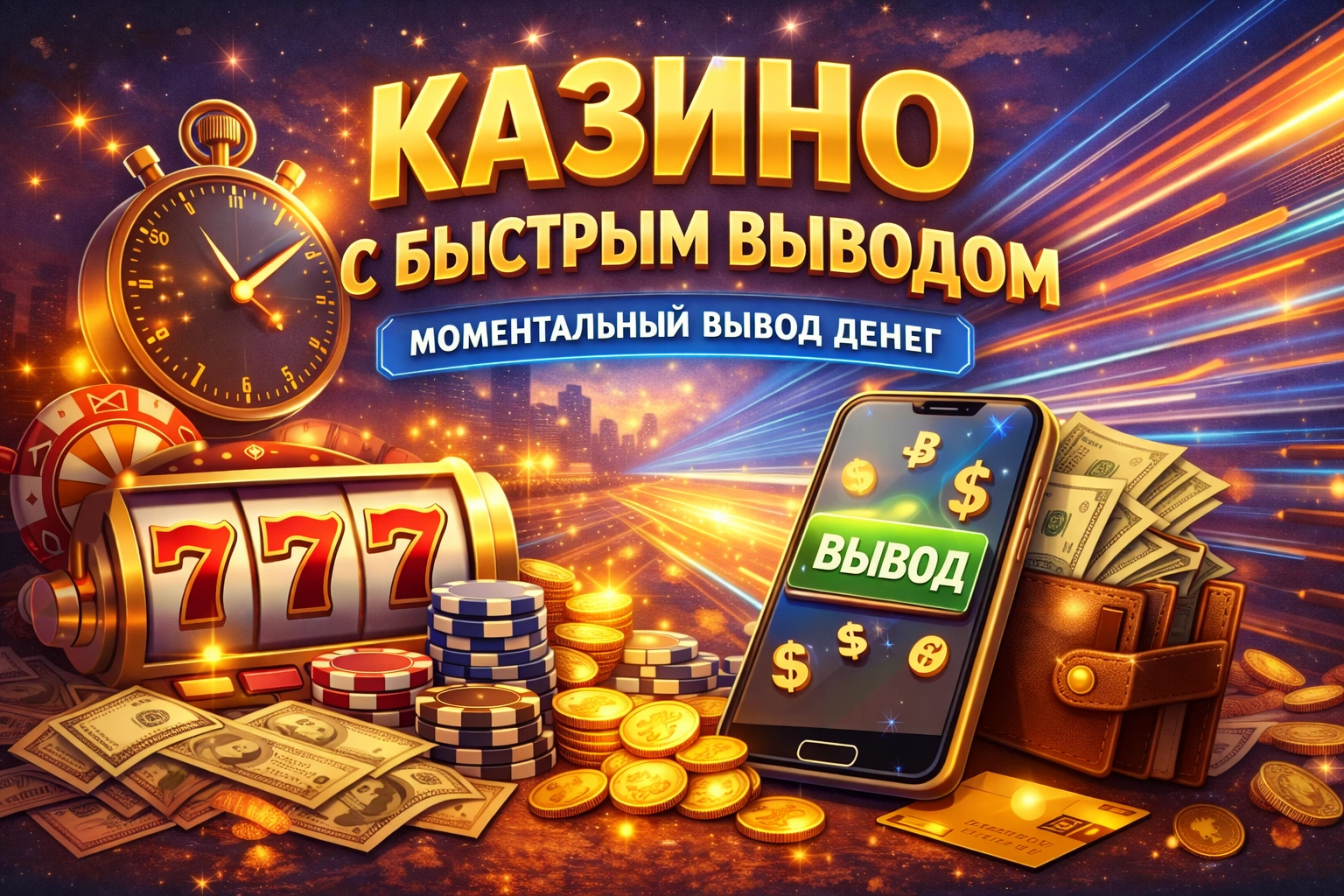 Казино с быстрым выводом денег — моментальные выплаты